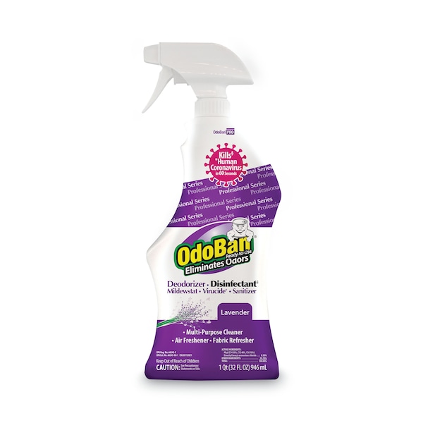 RTU Odor Eliminator and Disinfectant, Lavender, 32 oz Spray, PK12